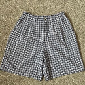 Vintage Lee High Waisted Plaid Mom Shorts Size Medium